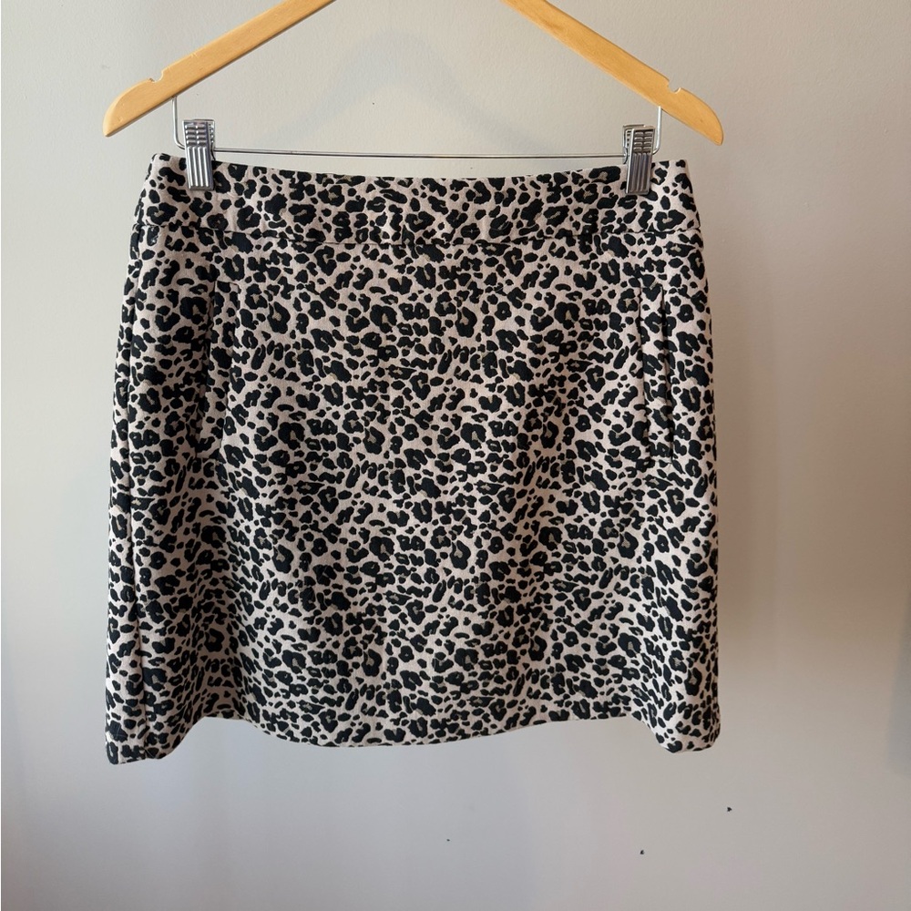 The loft mini skirt leopard print size 6